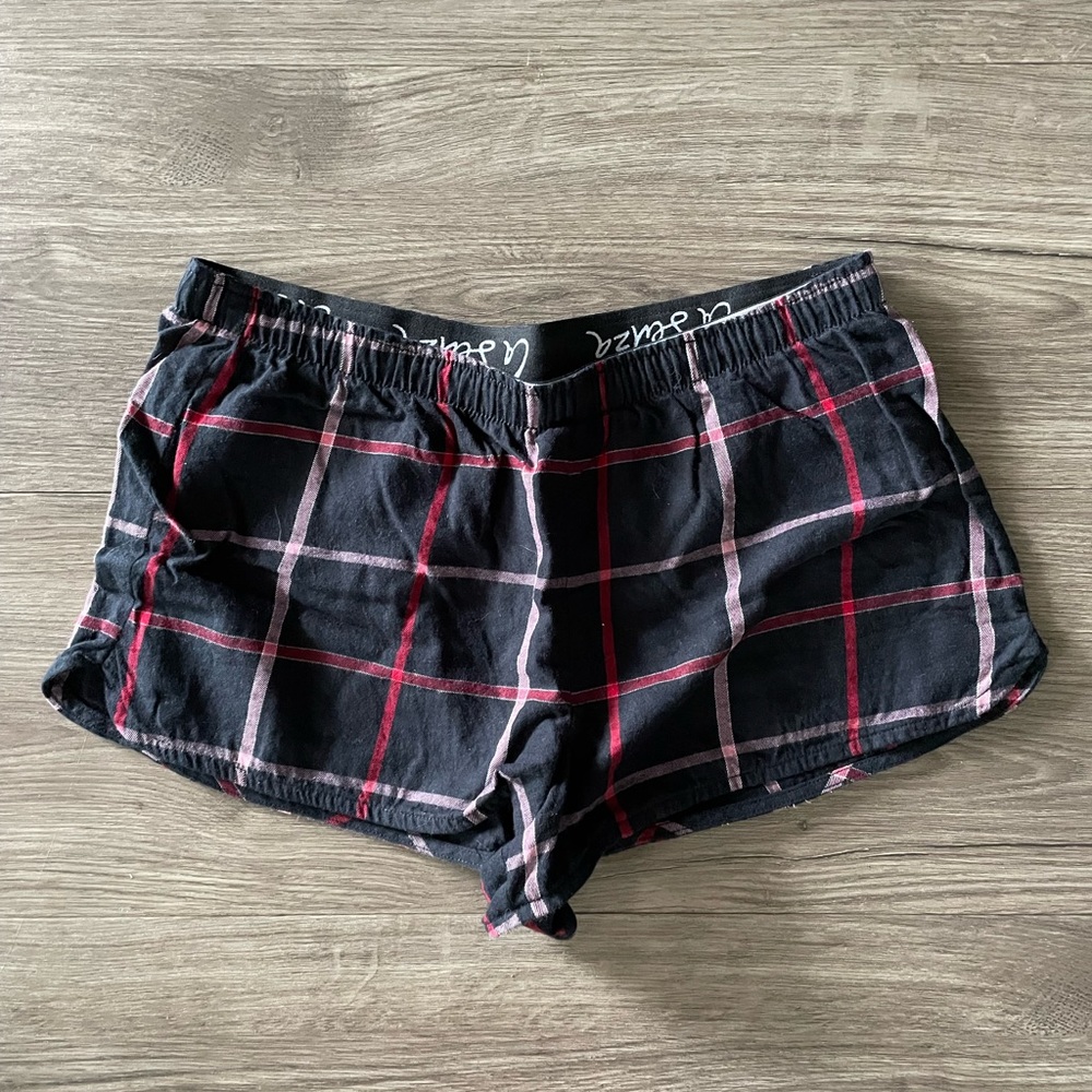La Senza Black, Red & Pink Plaid PJ Shorts